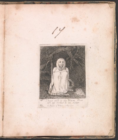 For Children. The Gates of Paradise, Plate 18, I have said to the Worm... by William Blake