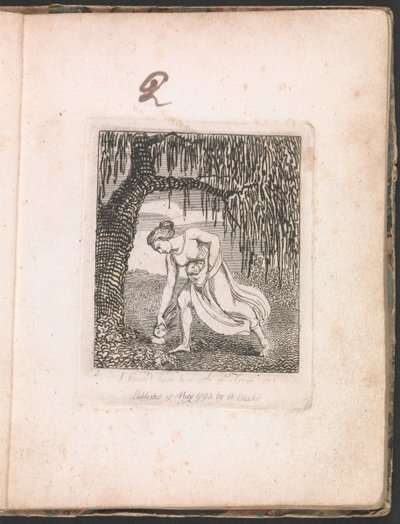 For Children. The Gates of Paradise, Plate 3, I found him beneath a Tree by William Blake