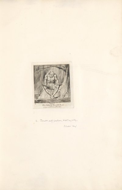 For the Sexes- The Gates of Paradise, Plate 4, Water by William Blake