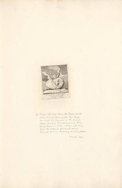 For the Sexes- The Gates of Paradise, Plate 8, At length for hatching ripe he breaks the shell by William Blake