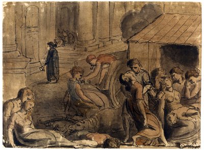Great Plague of London by William Blake