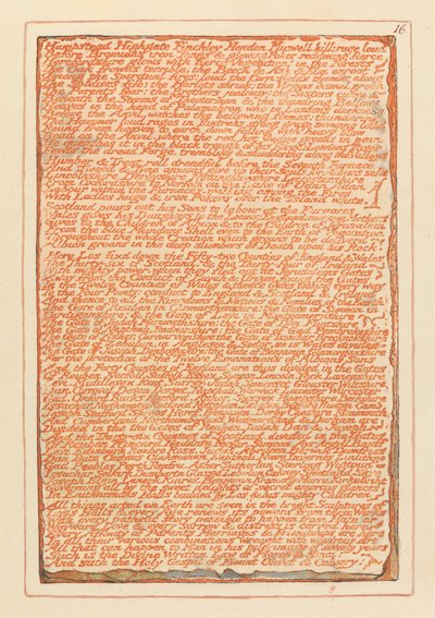 Hampstead Highgate Finchley Hendon Muswell Hill... (Plate 16) by William Blake