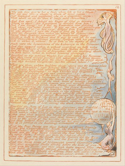 Jerusalem, Plate 12, Why Wilt Thou Give to Her by William Blake