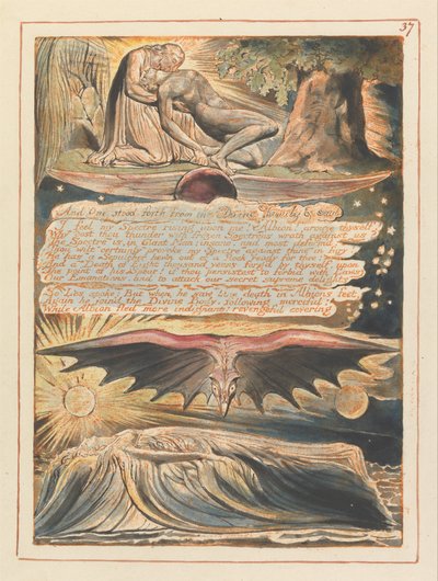 Jerusalem, Plate 37, And One stood forth... by William Blake