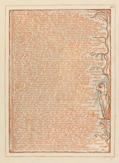 Jerusalem, Plate 49, The Secret Coverts of Albion by William Blake