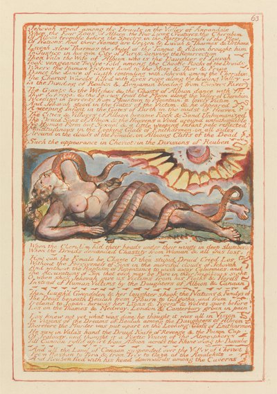 Jerusalem, Plate 63, Jehovah Stood Among the Druids by William Blake