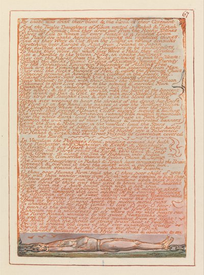 Jerusalem, Plate 67, By those who drink their blood by William Blake