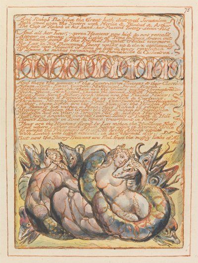 Jerusalem, Plate 75, And Rahab Babylon the Great... by William Blake