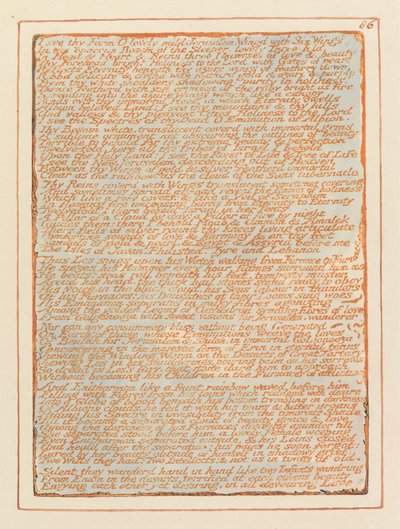 Jerusalem, Plate 86, I see thy Form.... by William Blake