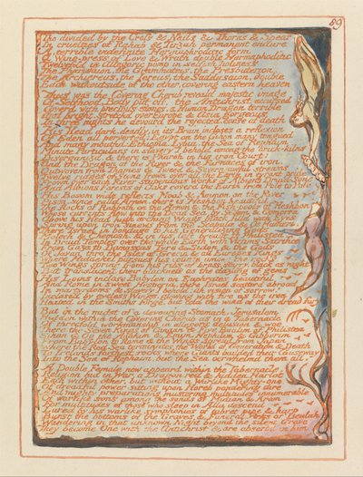 Jerusalem, Plate 89, Tho divided by the Cross by William Blake
