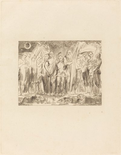 Job and His Family Restored to Prosperity by William Blake