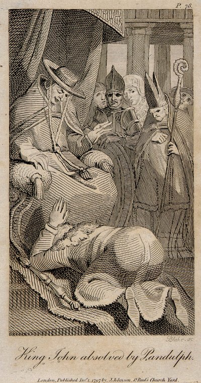 King John absolved by Pandulph After Henry Fuseli, 1798 by William Blake
