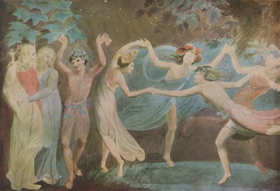 Oberon, Titania and Puck with Fairies Dancing by William Blake
