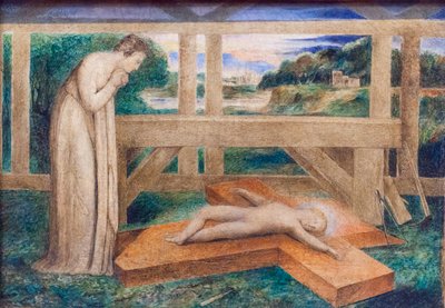 Our Lady Adoring the Infant Jesus Asleep on a Cross, about 1799-1800 by William Blake