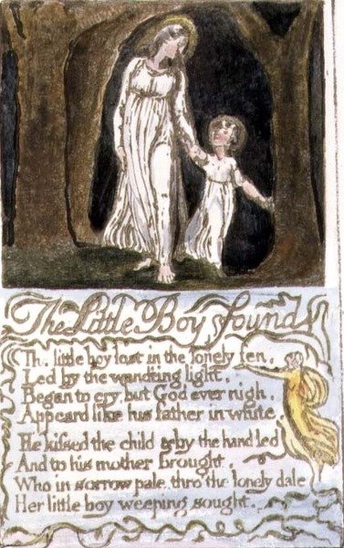 The Little Boy Found: Plate 13 from Songs of Innocence and of Experience (Copy R) c.1802-08 by William Blake