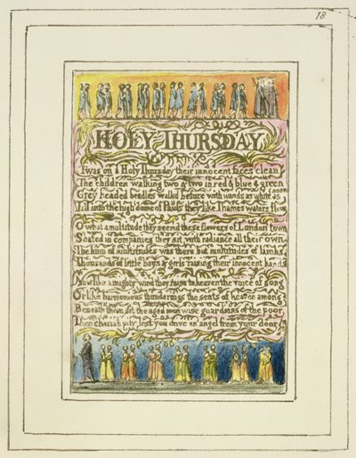 Holy Thursday: Plate 18 from Songs of Innocence and of Experience (Copy R) by William Blake