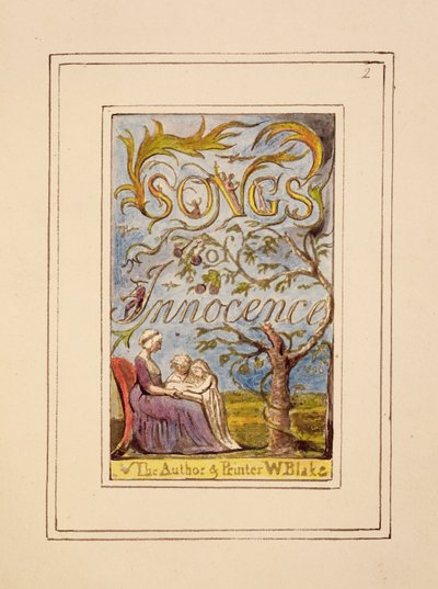 Title page to Songs of Innocence: plate 2 from Songs of Innocence and of Experience (copy R) c.1802-08 by William Blake