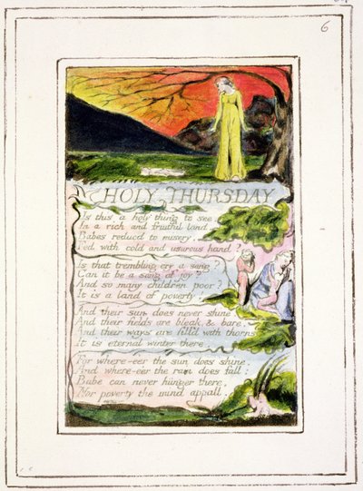 Holy Thursday: Plate 34 from Songs of Innocence and of Experience (Copy R) c.1802-08 by William Blake