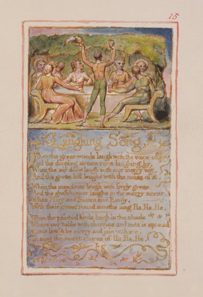 Laughing Song: plate 15 from Songs of Innocence and of Experience (copy AA) by William Blake