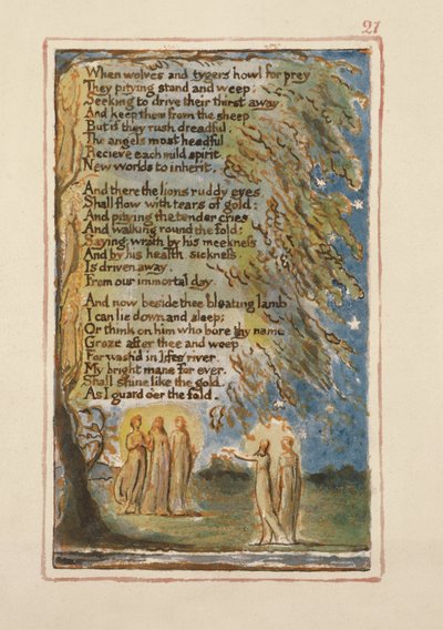 Night: plate 21 from Songs of Innocence and of Experience (copy AA) by William Blake