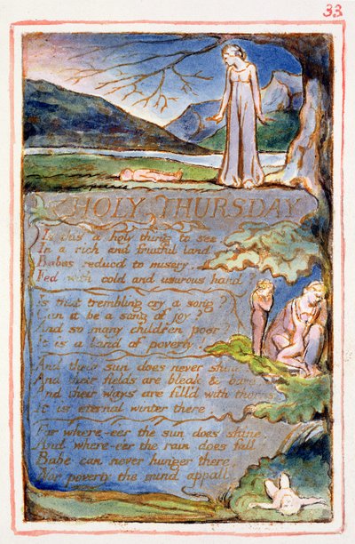 Holy Thursday: plate 33 from Songs of Innocence and of Experience (copy AA) c.1815-26 by William Blake