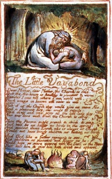 The Little Vagabond: plate 45 from Songs of Innocence and of Experience (copy AA) by William Blake