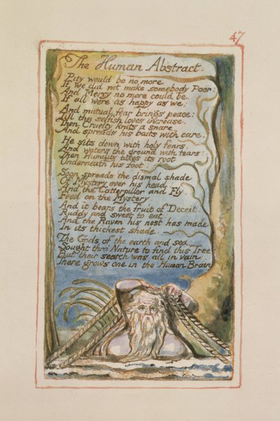 The Human Abstract: plate 47 from Songs of Innocence and of Experience (copy AA) by William Blake
