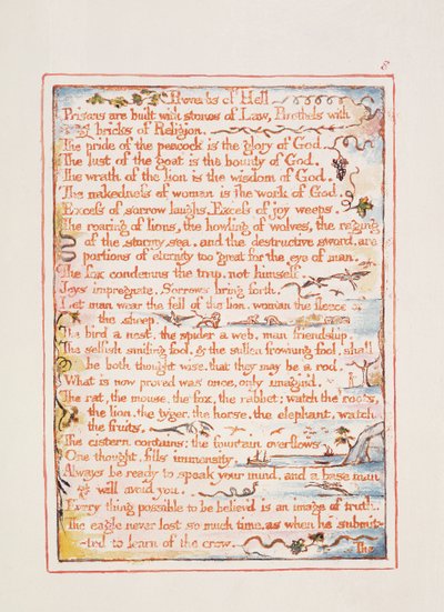 Proverbs of Hell, text from 