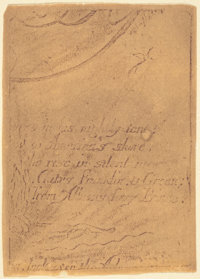 Restrike from Fragment of Cancelled Plate for A Prophecy by William Blake