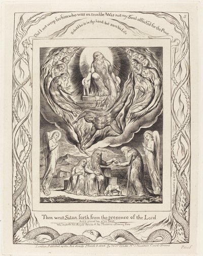 Satan Going Forth from the Presence of the Lord by William Blake