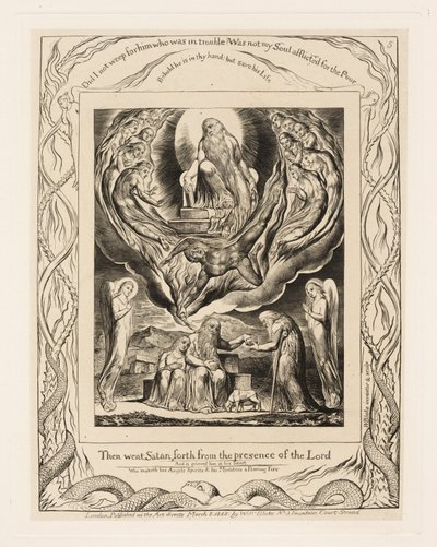 Satan Going Forth from the Presence of the Lord by William Blake
