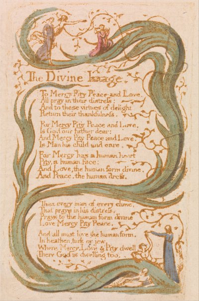 Songs of Innocence, Plate 12, The Divine Image (Bentley 18) by William Blake