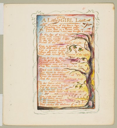 Songs of Innocence and of Experience: A Little Girl Lost by William Blake
