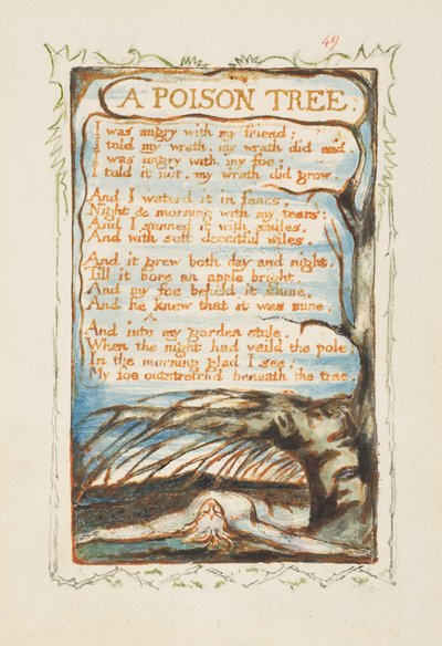 Songs of Innocence and of Experience: A Poison Tree by William Blake