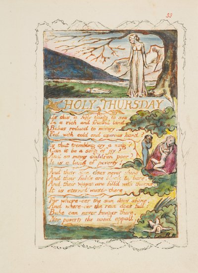 Songs of Innocence and of Experience: Holy Thursday, ca. 1825 by William Blake