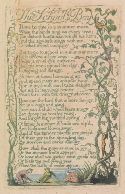 Songs of Innocence and of Experience, Plate 12, "Spring" (Bentley 23) by William Blake