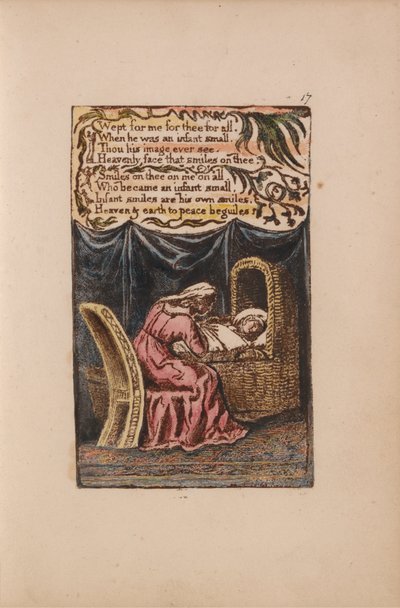 Songs of Innocence and of Experience, Plate 17, A Cradle Song (Bentley 17) by William Blake