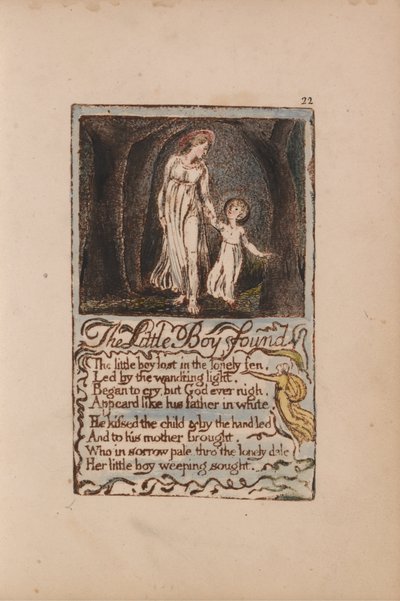 Songs of Innocence and of Experience, Plate 22, The Little Boy Found (Bentley 14) by William Blake