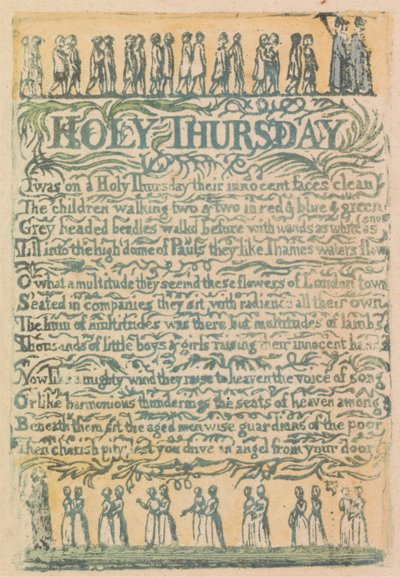 Songs of Innocence and of Experience, Plate 24, "The Divine Image" (Bentley 18) by William Blake