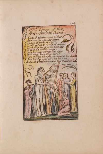 Songs of Innocence and of Experience, Plate 25, The Voice of the Ancient Bard (Bentley 54) by William Blake