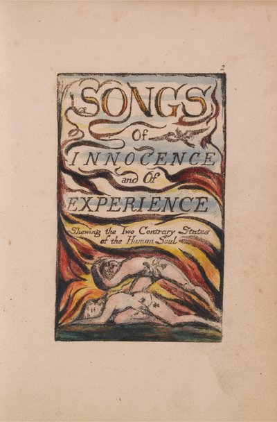 Songs of Innocence and of Experience, Plate 2, Combined Title Page (Bentley 1) by William Blake