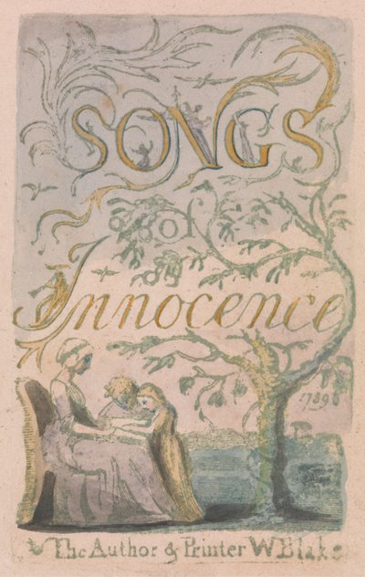 Songs of Innocence and of Experience, Plate 2, Innocence Title Page (Bentley 3) by William Blake