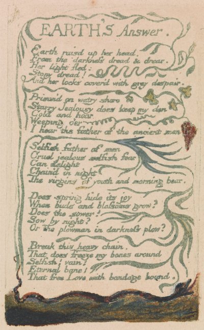 Songs of Innocence and of Experience, Plate 35, Earth