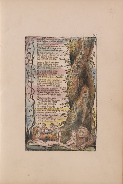 Songs of Innocence and of Experience, Plate 35, The Little Girl Found (Bentley 36) by William Blake