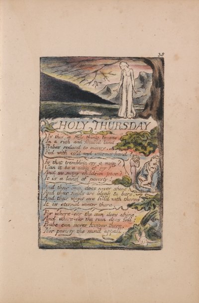 Songs of Innocence and of Experience, Plate 38, Holy Thursday (Bentley 33) by William Blake