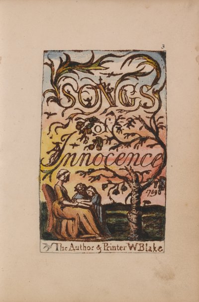 Songs of Innocence and of Experience, Plate 3, Innocence Title Page (Bentley 3) by William Blake