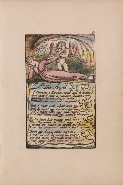 Songs of Innocence and of Experience, Plate 47, The Angel (Bentley 41) by William Blake