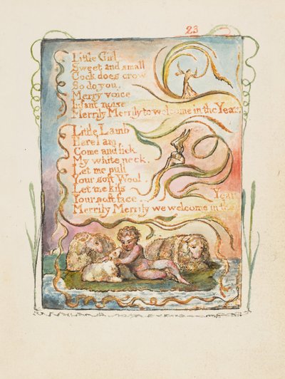 Songs of Innocence and of Experience: Spring second plate: Little Girl by William Blake