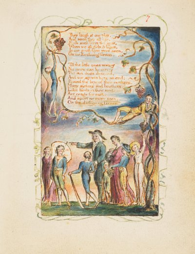 Songs of Innocence and of Experience: The Ecchoing Green (second plate), ca. 1825 by William Blake