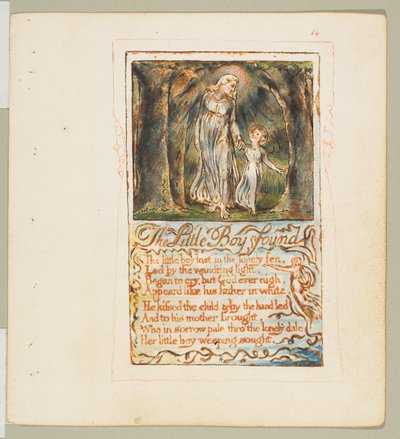 Songs of Innocence and of Experience: The Little Boy Found, ca. 1825 by William Blake